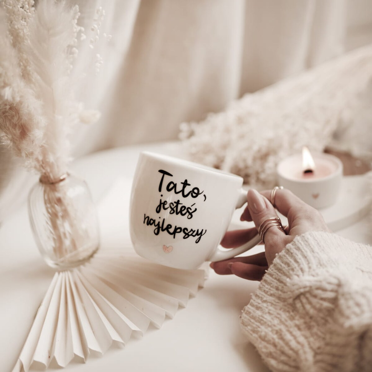 Kubek 300 ml - Tato jesteś najlepszy ZŁOTE SERCE