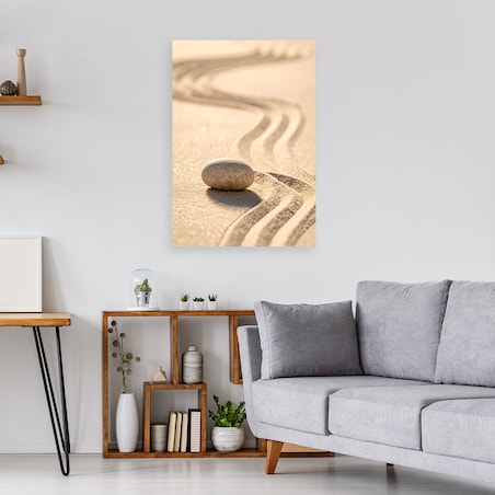 Obraz do salonu sypialni kuchni biura, Piasek plaża kamień zen spa