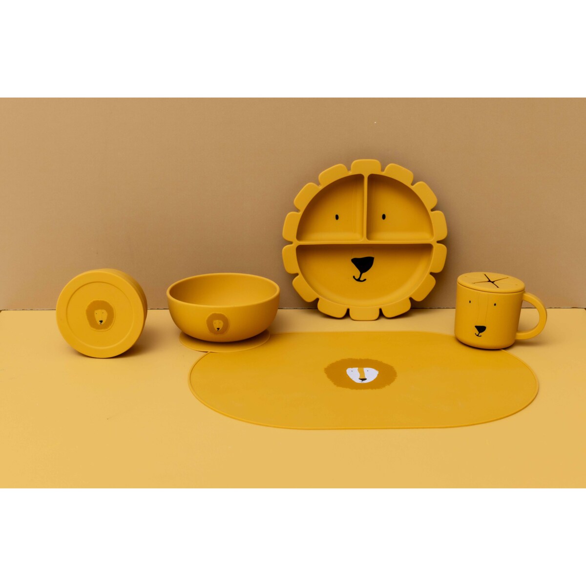 Silikonowy pojemnik na przekąski z pokrywką - Lew