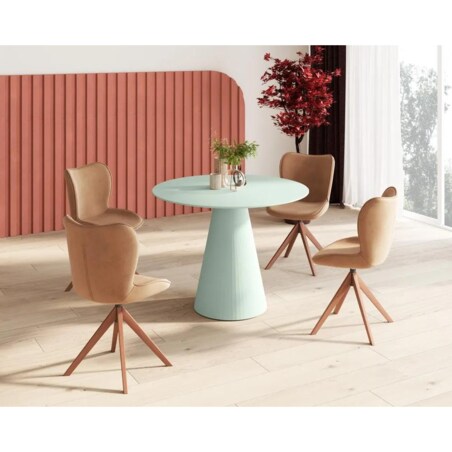 Stół okrągły PINETO 100x100 cappuccino