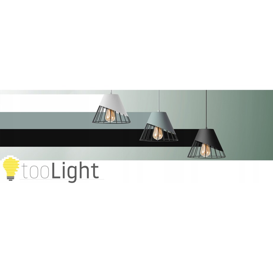 Lampa Sufitowa Wisząca Klosz Metal Szara Led Loft