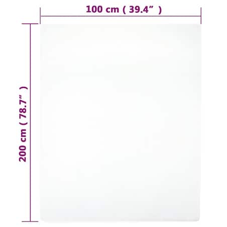 vidaXL Prześcieradło, białe, 100x200 cm, dżersej bawełniany