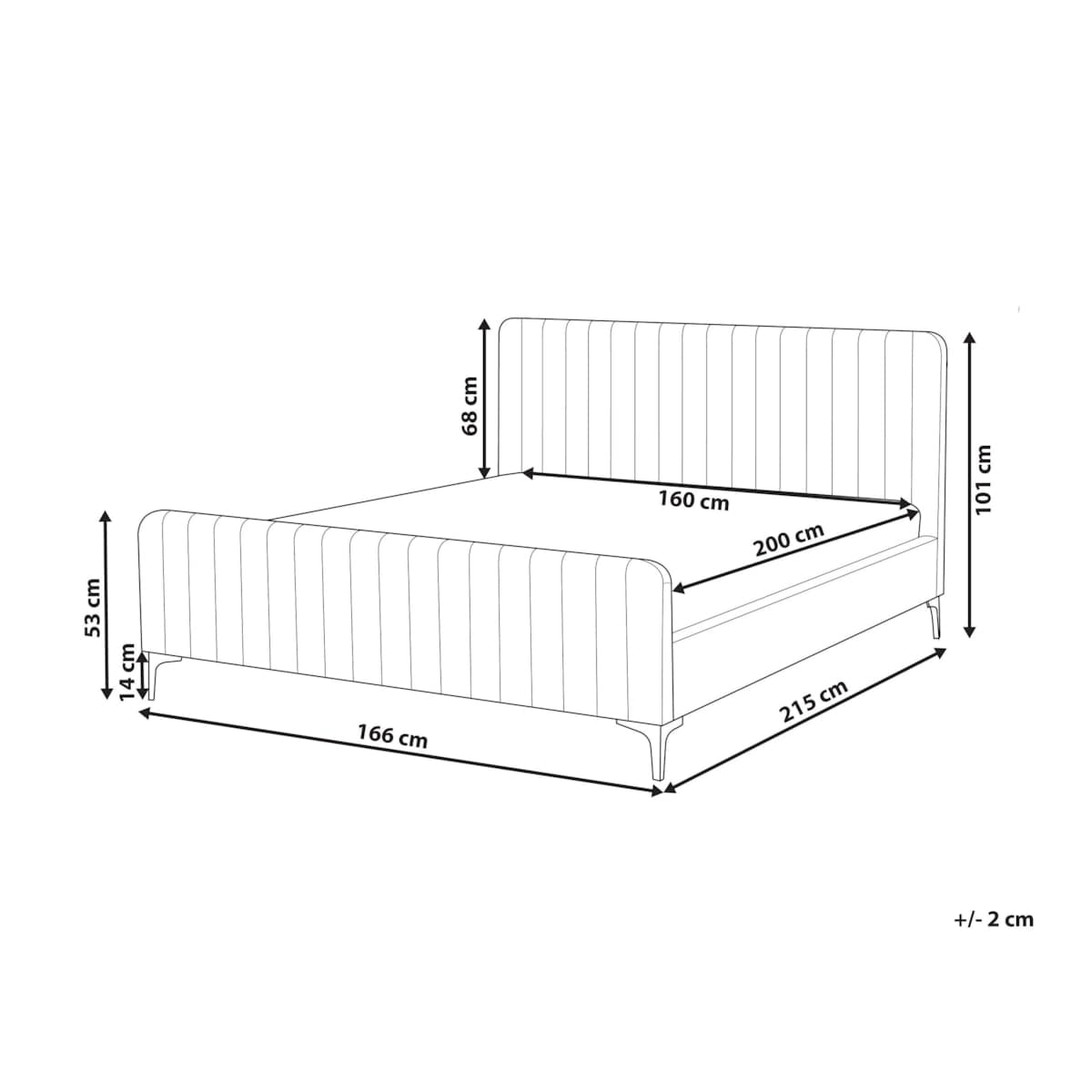 Łóżko welurowe 160 x 200 cm szare LUNAN