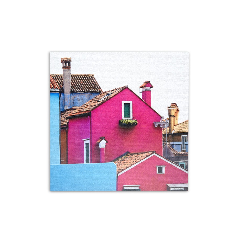 Konsimo IMAGOS Obraz dom, różowy/niebieski