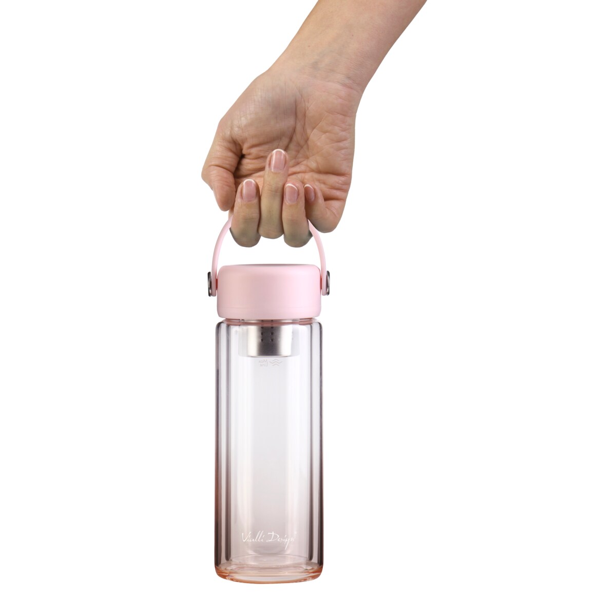 Butelka z podwójną ścianką i zaparzaczem Fuori 350 ml różowa 30206