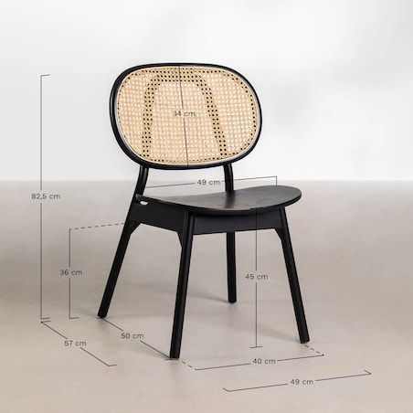 Krzesło drewniane z plecionką wiedeńską naturalne Mulno