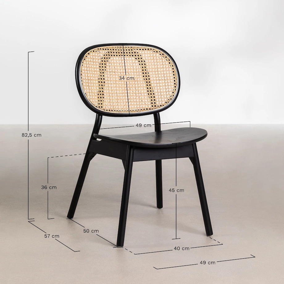 Krzesło drewniane z plecionką wiedeńską naturalne Mulno