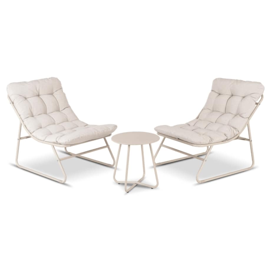 Zestaw Mebli Ogrodowych Wypoczynkowy Na Taras Ogród Balkon Beż NIKEA