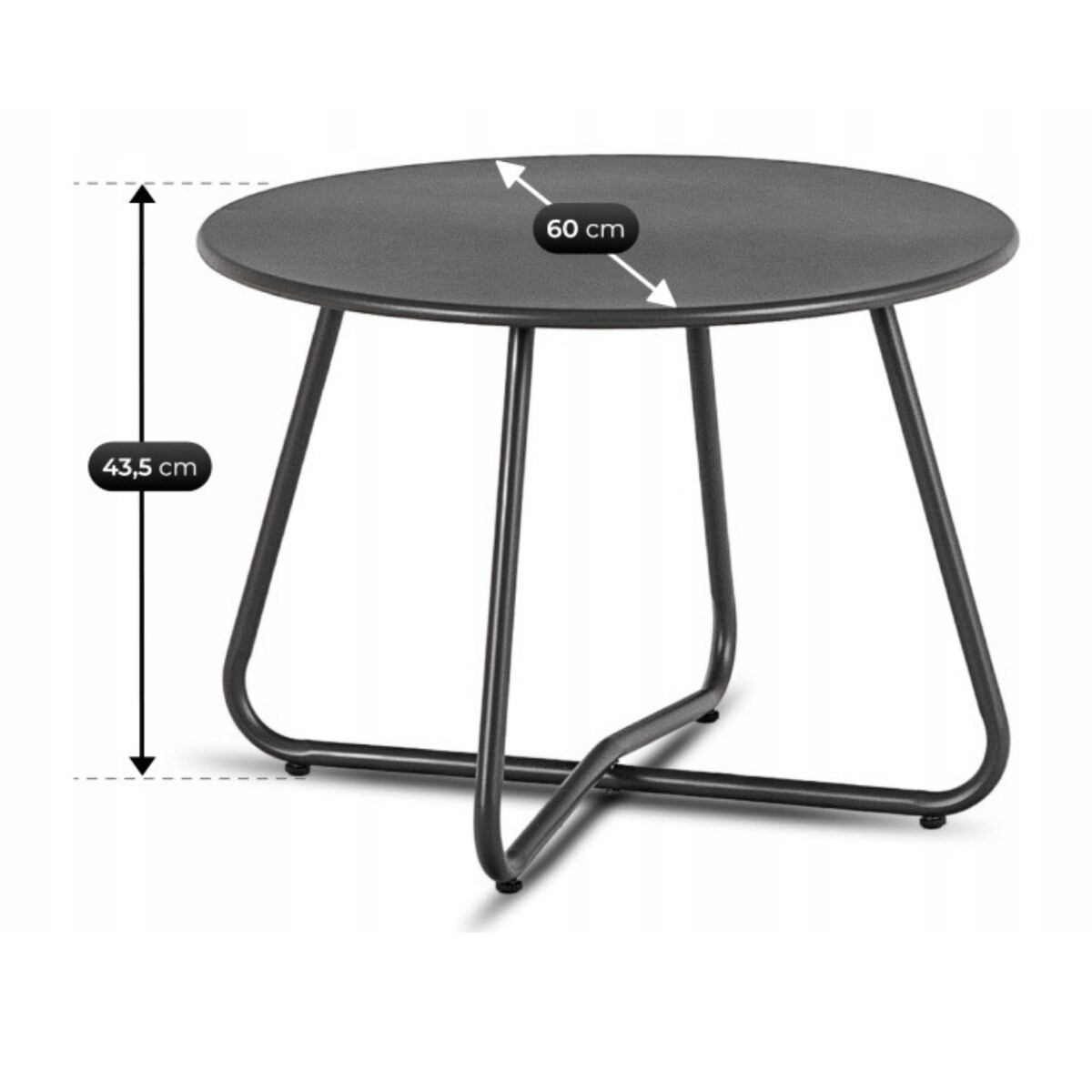 Zestaw Mebli Ogrodowych Wypoczynkowy Na Taras Ogród Działkę Szary MEGARA