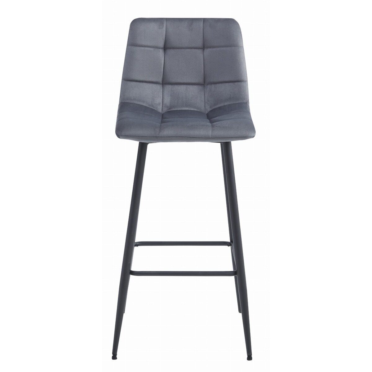 Hoker Do Jadalni Kuchni Baru Wysoki Arceto - Ciemny Szary Aksamit / Nogi Czarne X 3