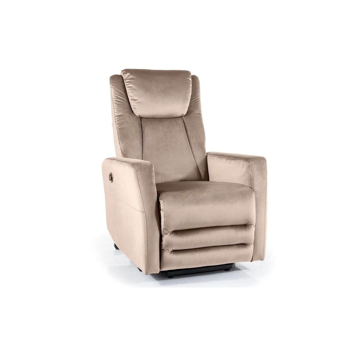 Fotel rozkładany ADONIS VELVET ciemnobeżowy