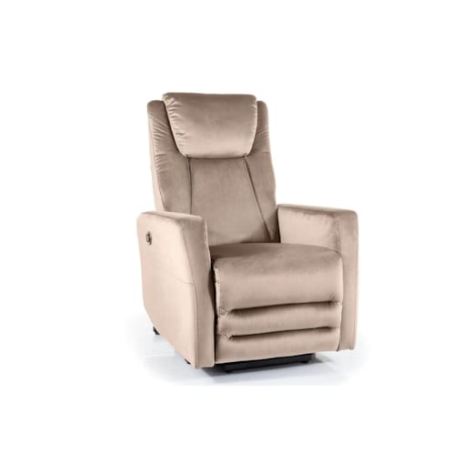 Fotel rozkładany ADONIS VELVET ciemnobeżowy