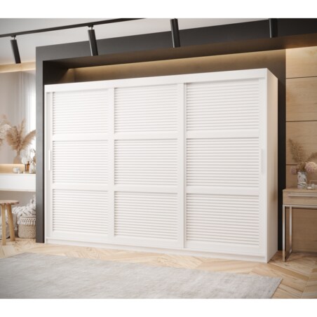 Szafa przesuwna Garderoba ŻALUZJA 250 biały