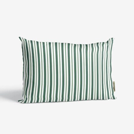 Poduszka świąteczna - klasyczne zielone świąteczne paski