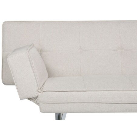 Tapicerowana sofa rozkładana beżowa BRISTOL