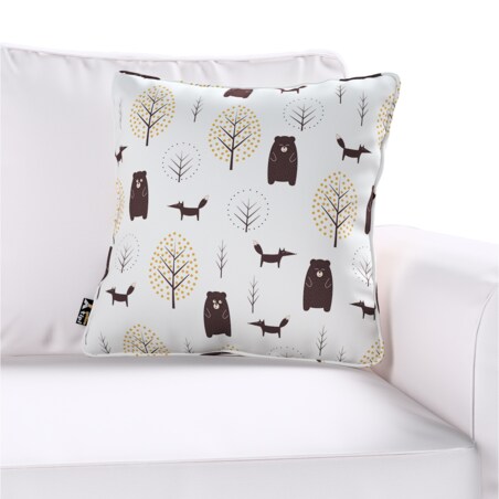 Poszewka Lola 45x45 ecru-brązowy