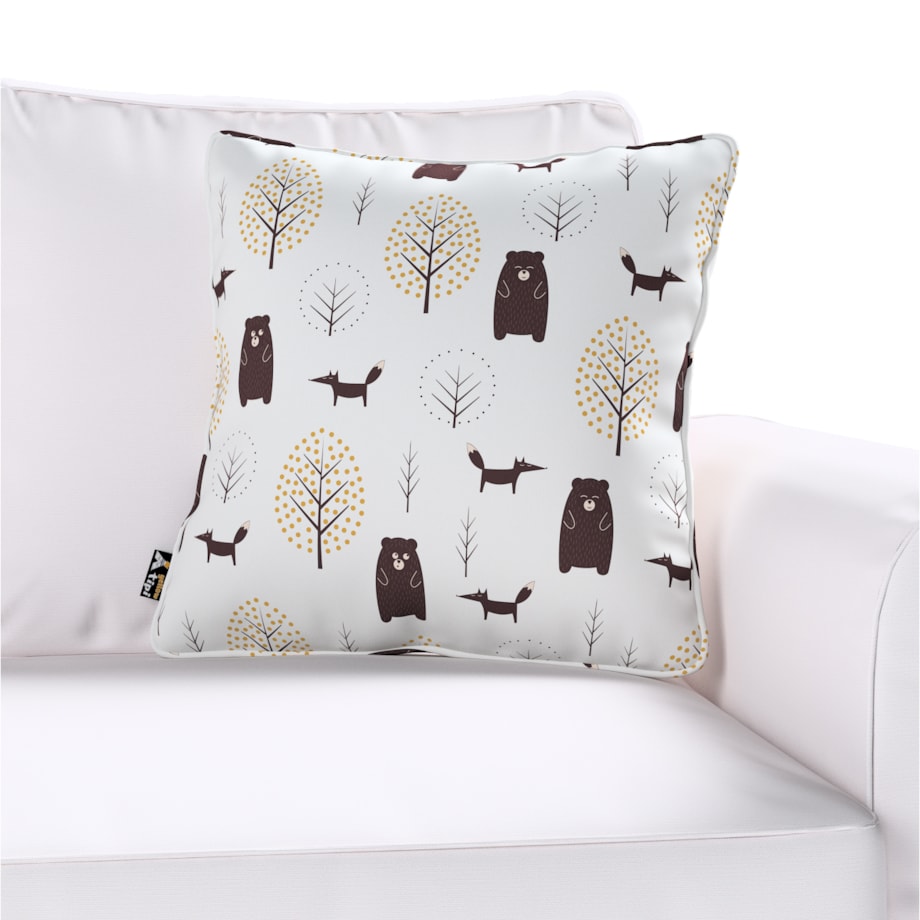 Poszewka Lola 45x45 ecru-brązowy