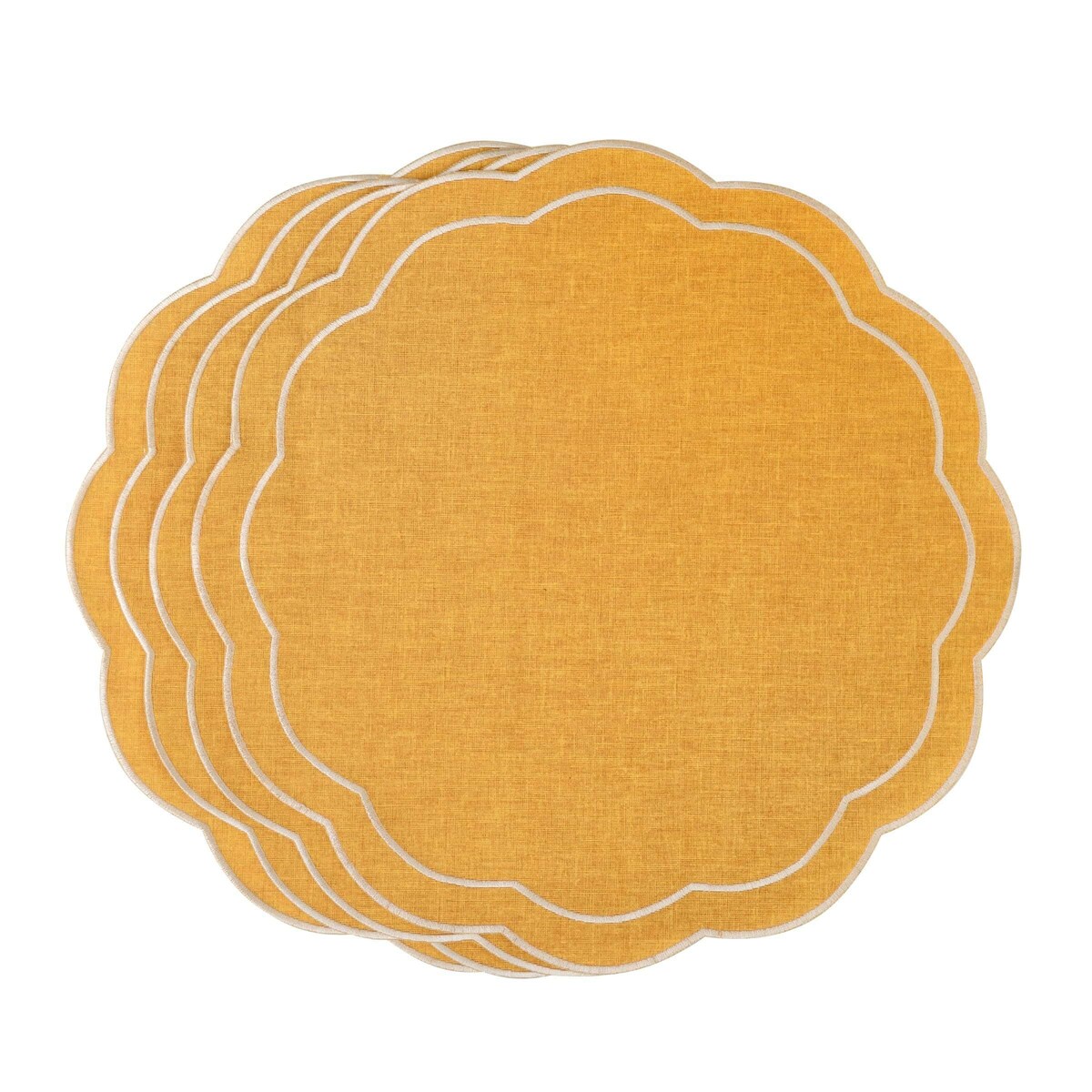 Haftowane podkładki Yellow Petali - 4 sztuki