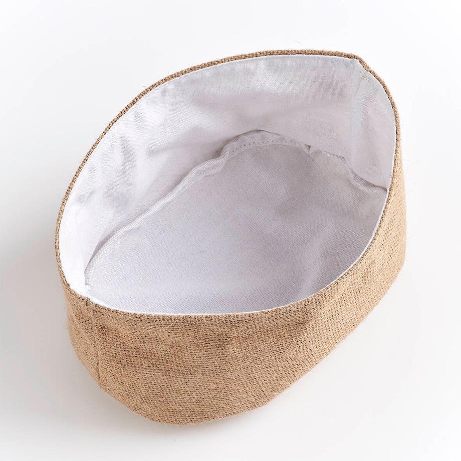 Koszyk na chleb z juty i bawełny, 22 x 15 cm