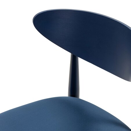 Krzesło drewniane do jadalni 80x45x45 cm niebieskie OLBIA-IV