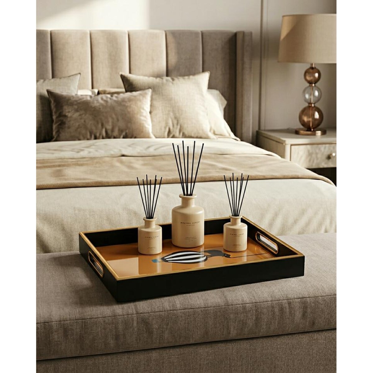 Taca dekoracyjna SHP BALLON czarny złoty