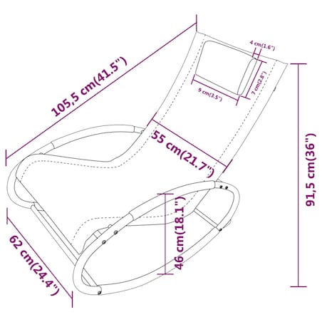 vidaXL Leżak z poduszką, stal i tworzywo textilene, czarny