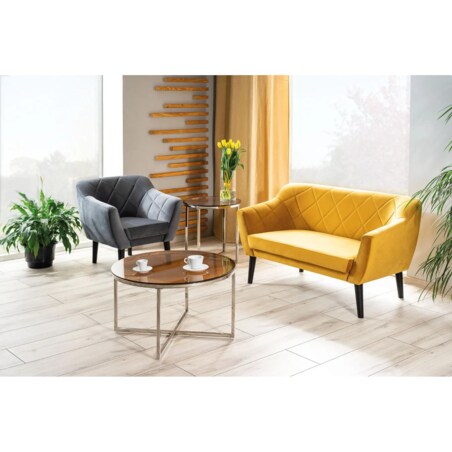 Fotel KARO 1 VELVET szary