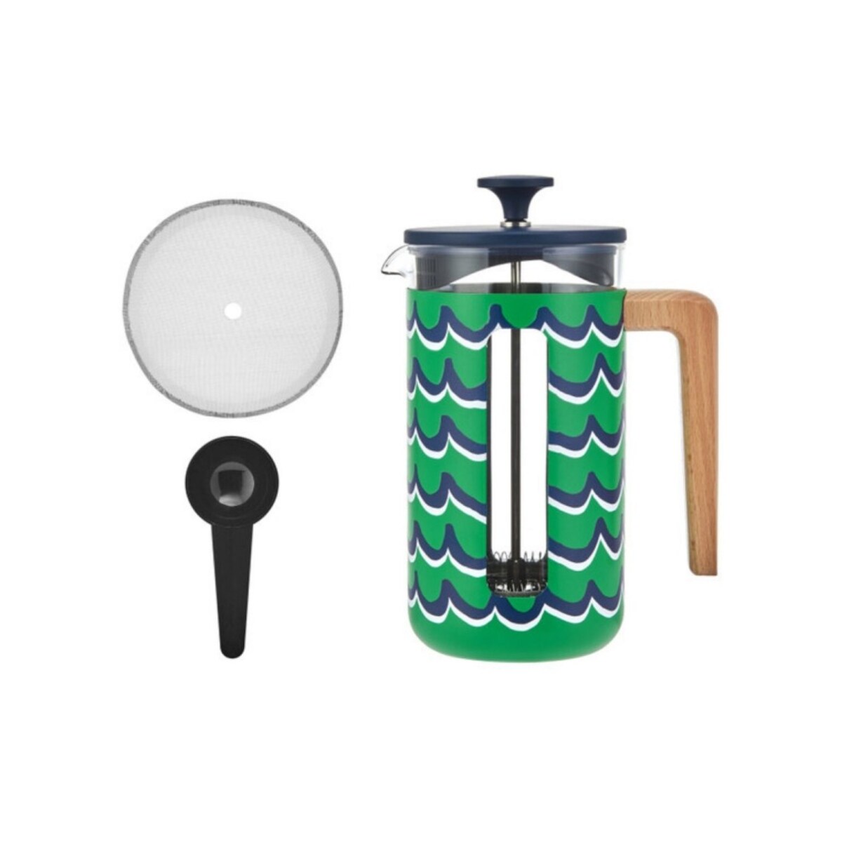 Zaparzacz do Kawy Typu French Press Pisa na 8 filiżanek, Cyan Tides