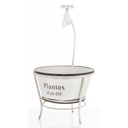 Kwietnik metalowy 41x22x22 cm MISKA-2 z kranikiem