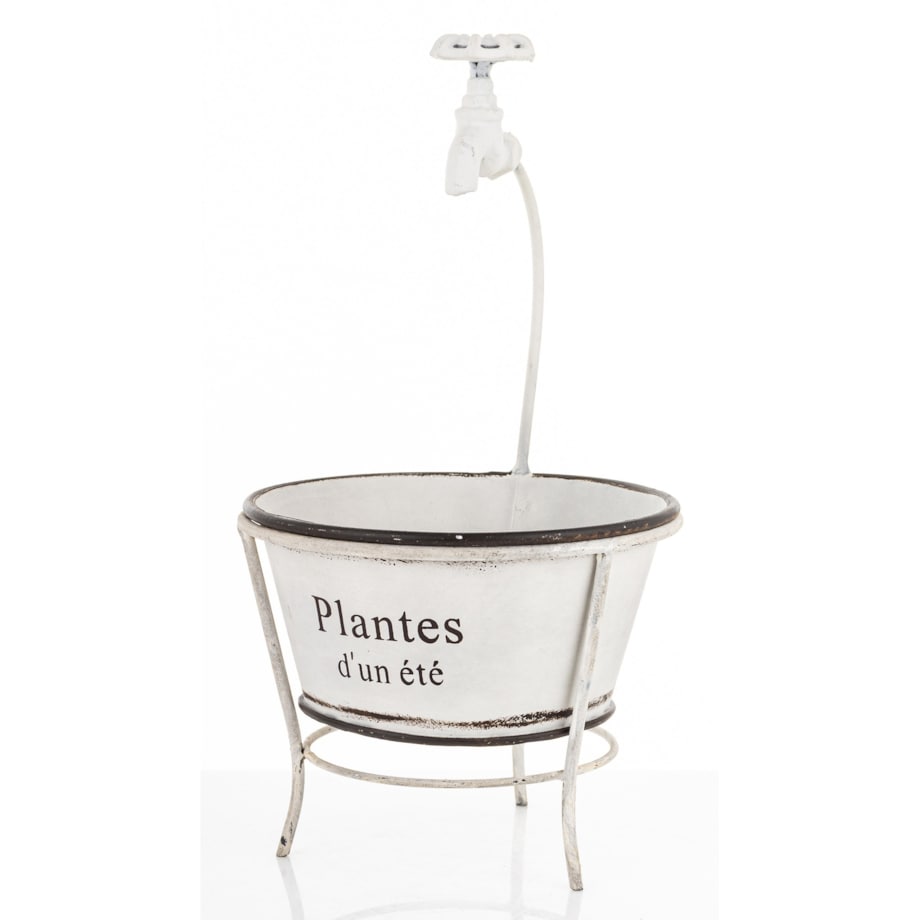 Kwietnik metalowy 41x22x22 cm MISKA-2 z kranikiem