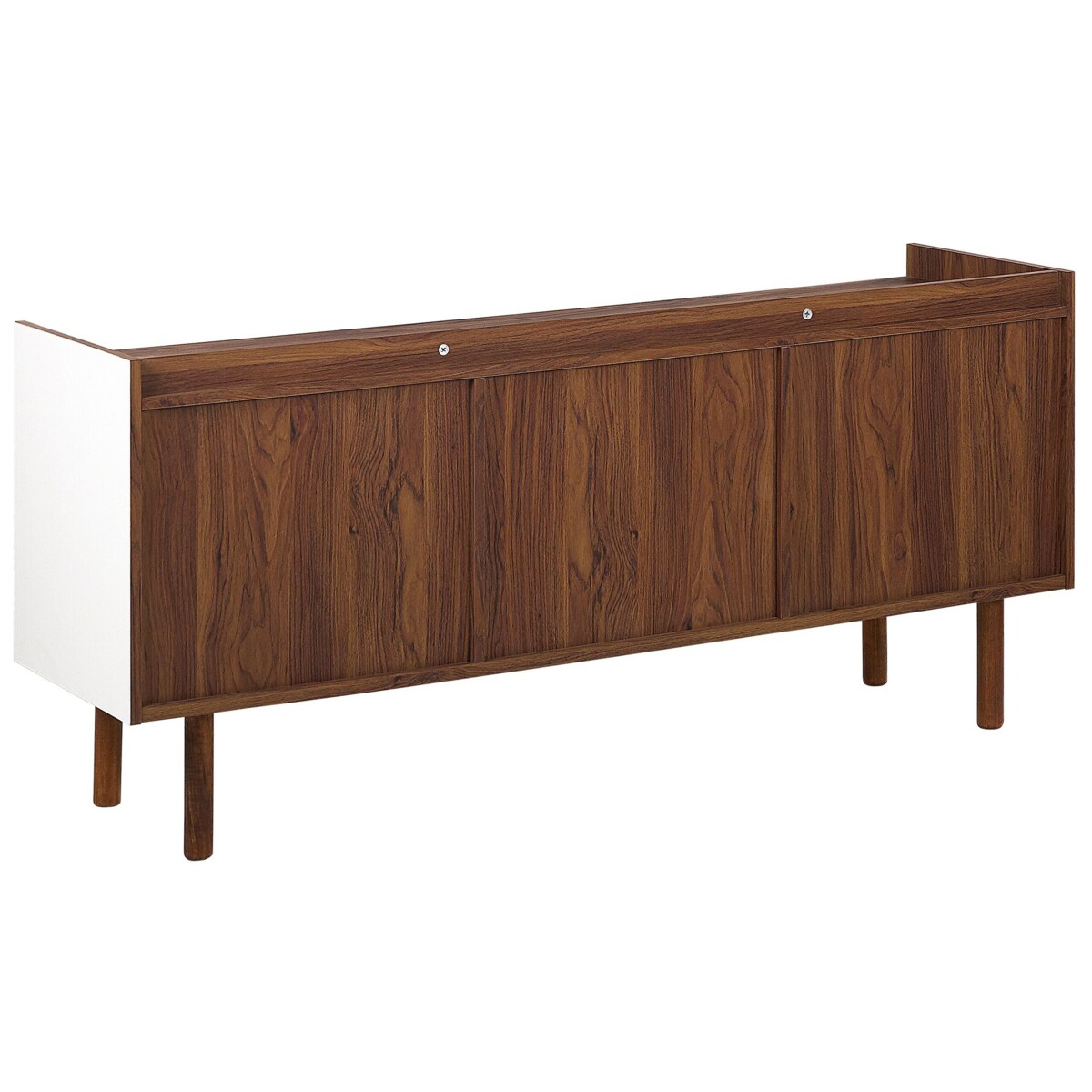 Komoda biała z ciemnym drewnem MADERA