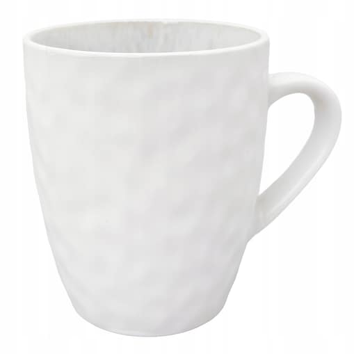 KUBEK CERAMICZNY 350ml BIAŁY DO KAWY HERBATY Z UCHWYTEM NA KAWĘ HERBATĘ
