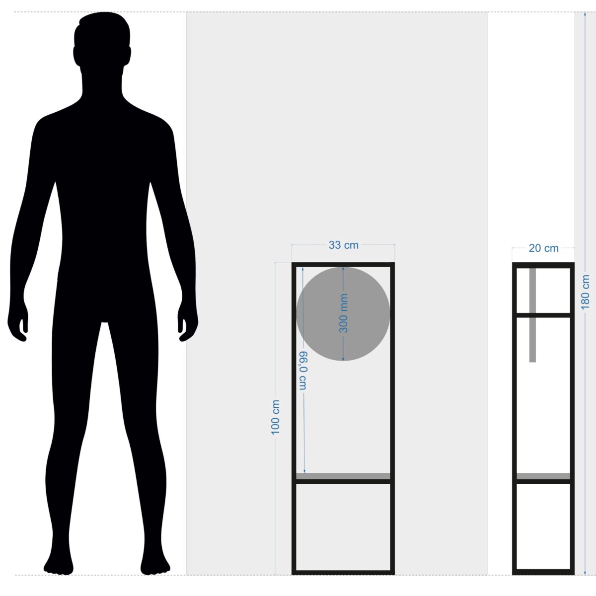 Zegar stojący w konsoli loft dębowy 100cm