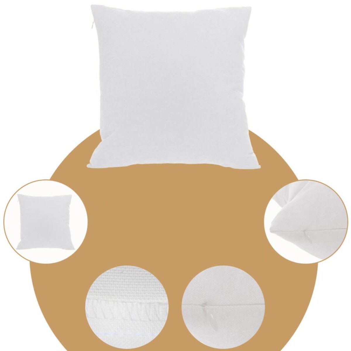 Poszewka dekoracyjna 40x40 biała, gładka