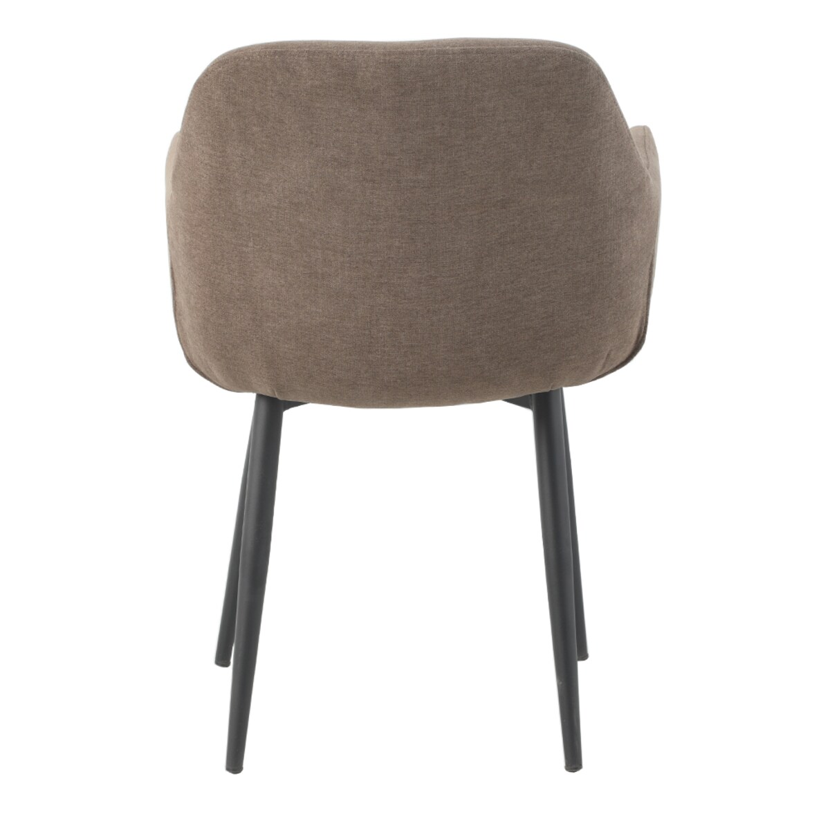 Krzesło brązowe VERDO tapicerowane na czarnych nogach