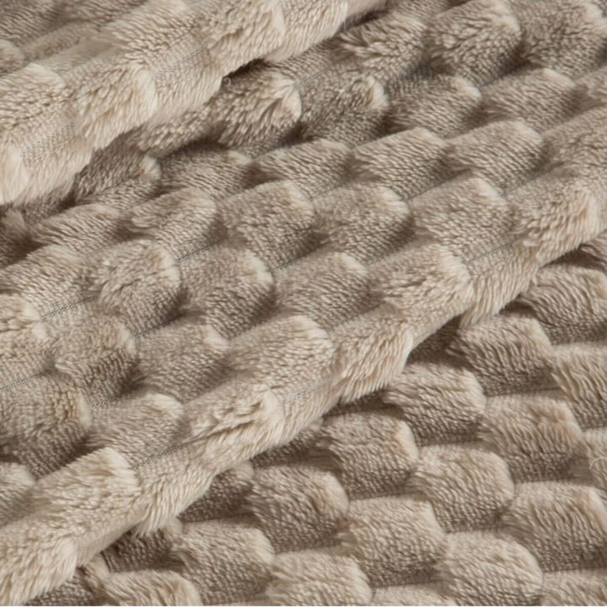 Gruby KOC NARZUTA Mięciutki Pled 170x210 Cindy6 Premium Eurofirany BEŻOWY