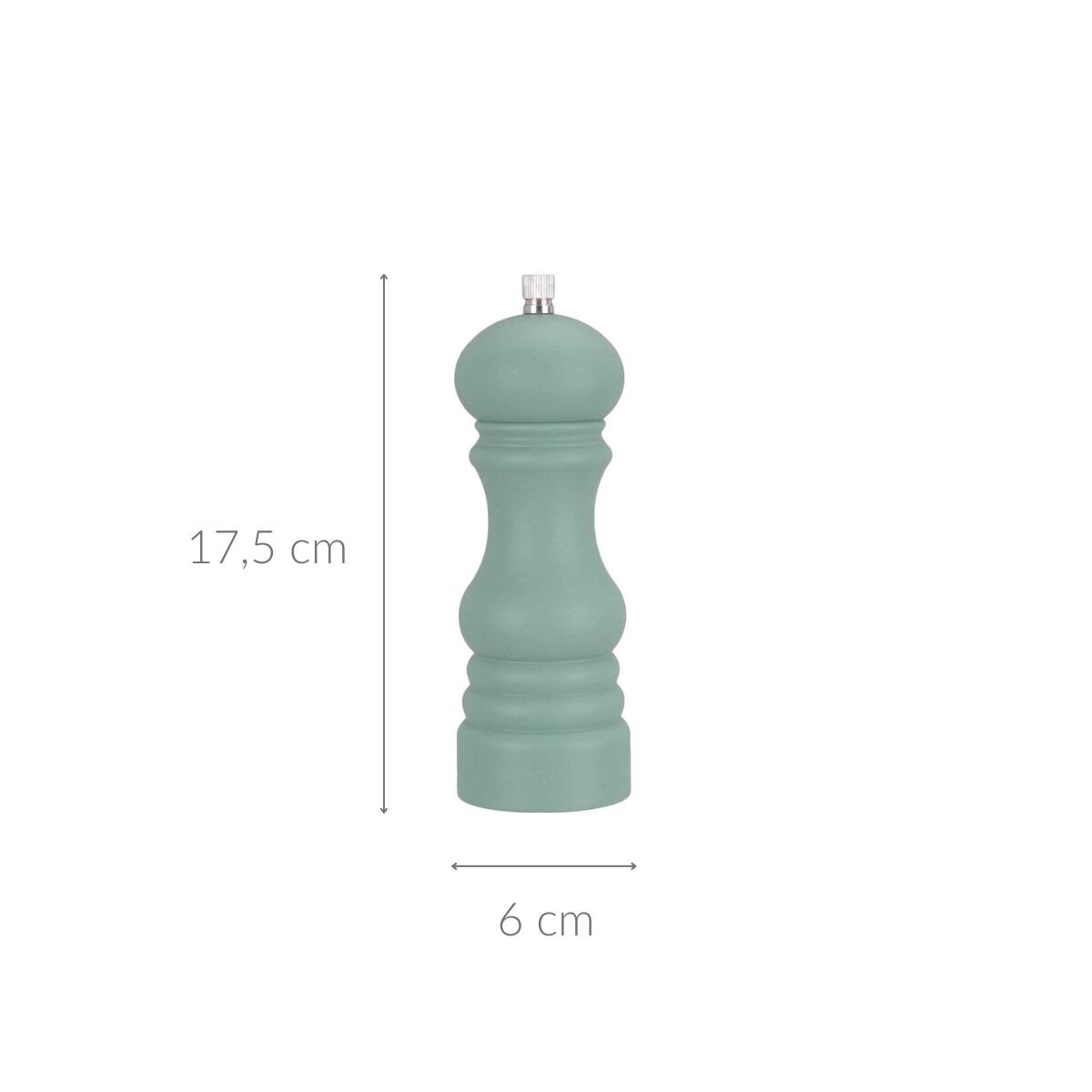 Młynek do pieprzu z tworzywa sztucznego, Ø 6 x 17,5 cm
