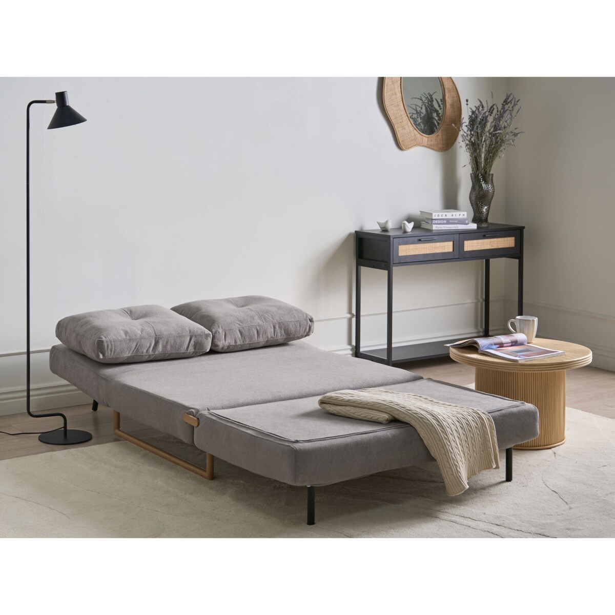Sofa rozkładana dla 2 osób JERSLEV Szary