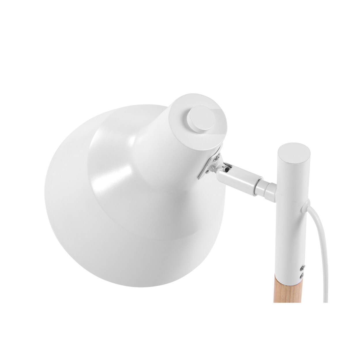 Lampa biurkowa regulowana metalowa biała ALDAN