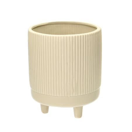 Osłonka na doniczkę Tres 22cm beige, 18 x 18 x 22 cm