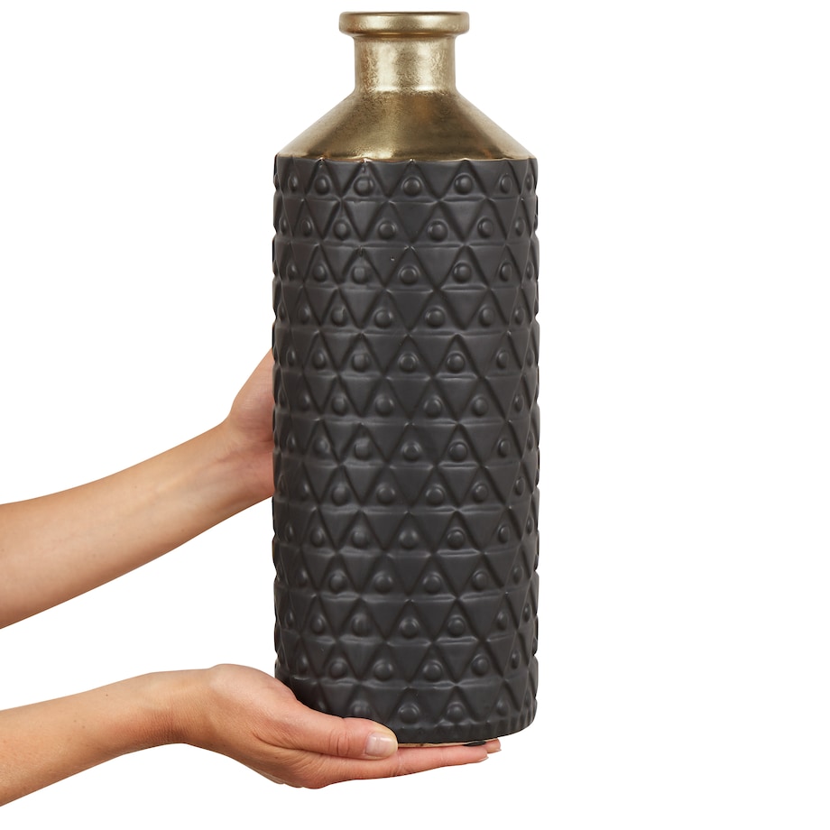 Wazon dekoracyjny ARSIN Kamionka 39 cm Czarny