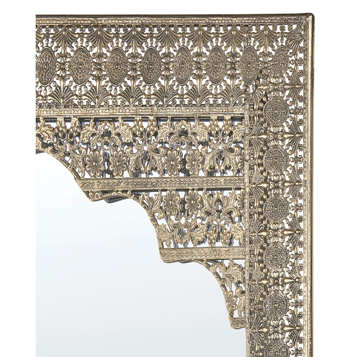 Lustro ścienne PALI 60 cm 90 cm Metal Złoty