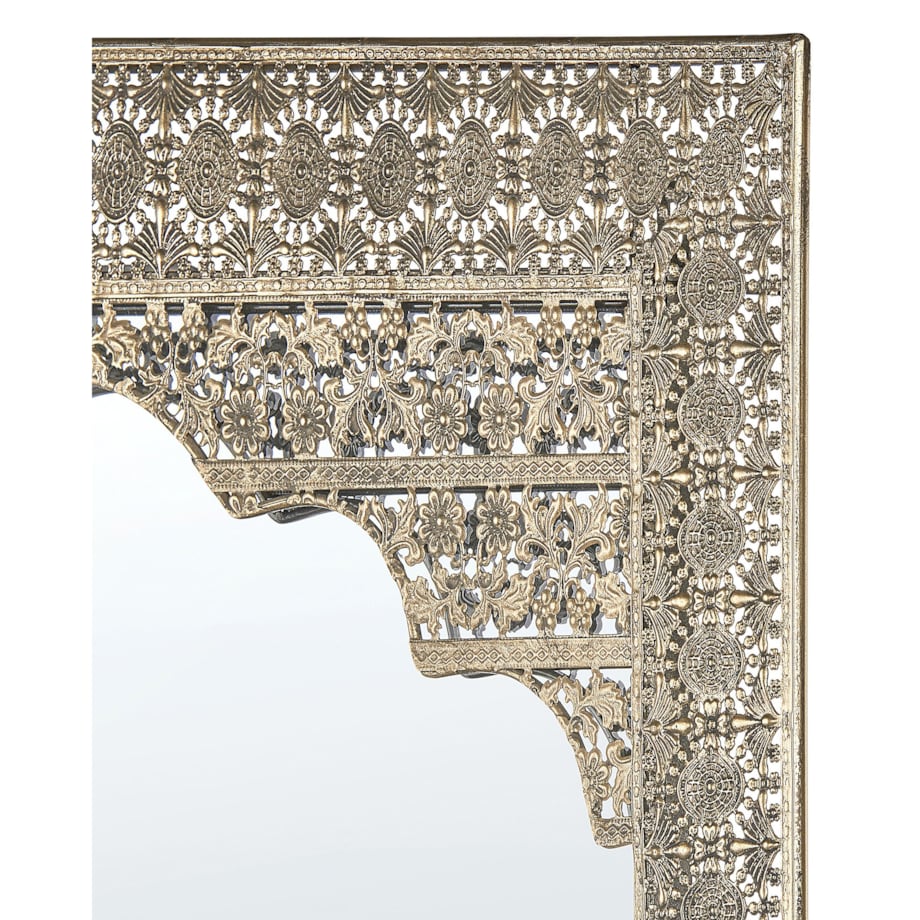 Lustro ścienne PALI 60 cm 90 cm Metal Złoty