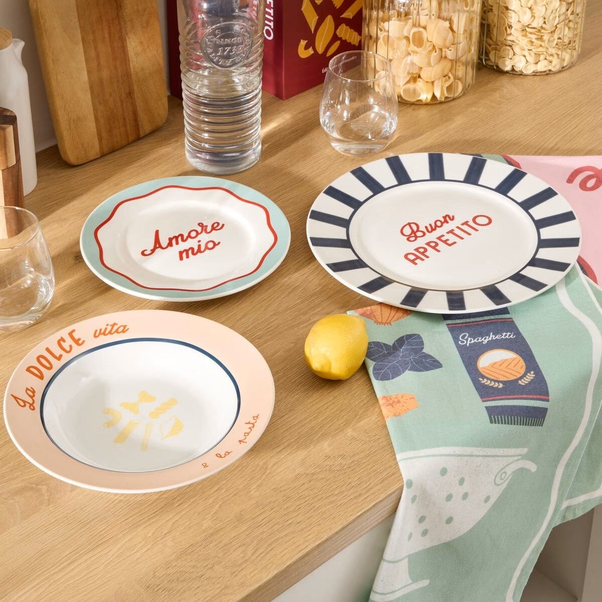 Komplet 6 porcelanowych talerzy deserowych „Della Pasta”, 20,4 cm