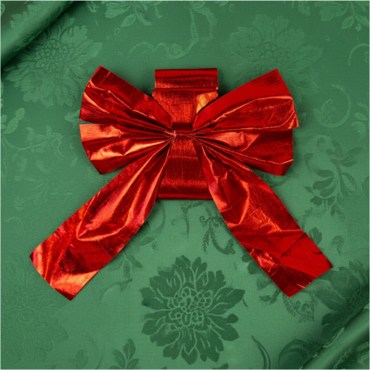 Świąteczna Kokarda Na Drzwi 4,3 M Czerwona Długa Dekoracja 34X40 Cm