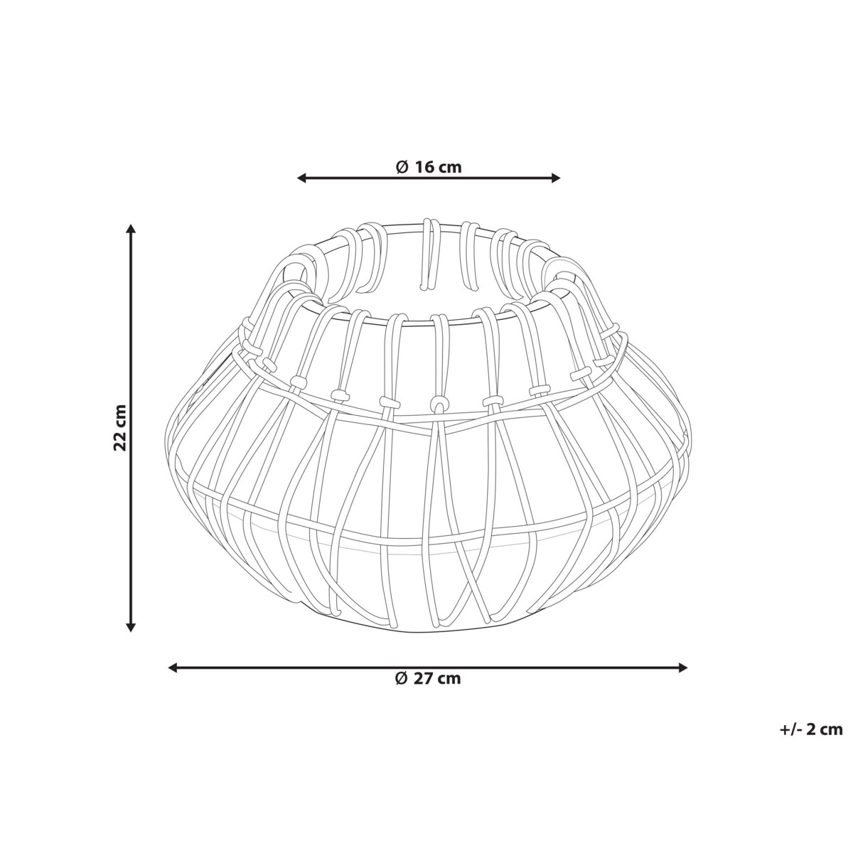 Wazon dekoracyjny z terakoty 22 cm brązowy KLUET