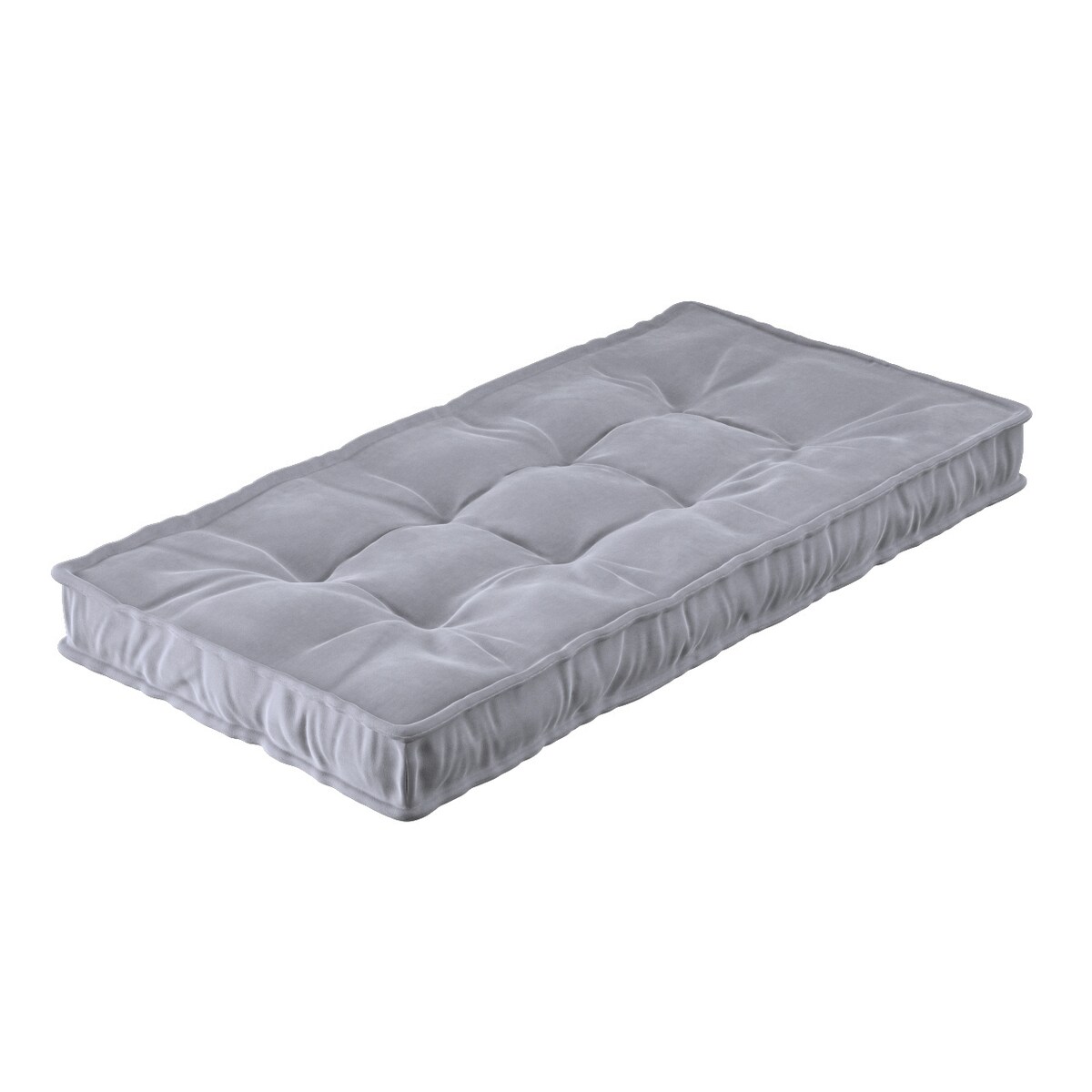Materac francuski, srebrzysty szary, 120x60x10cm, Posh Velvet
