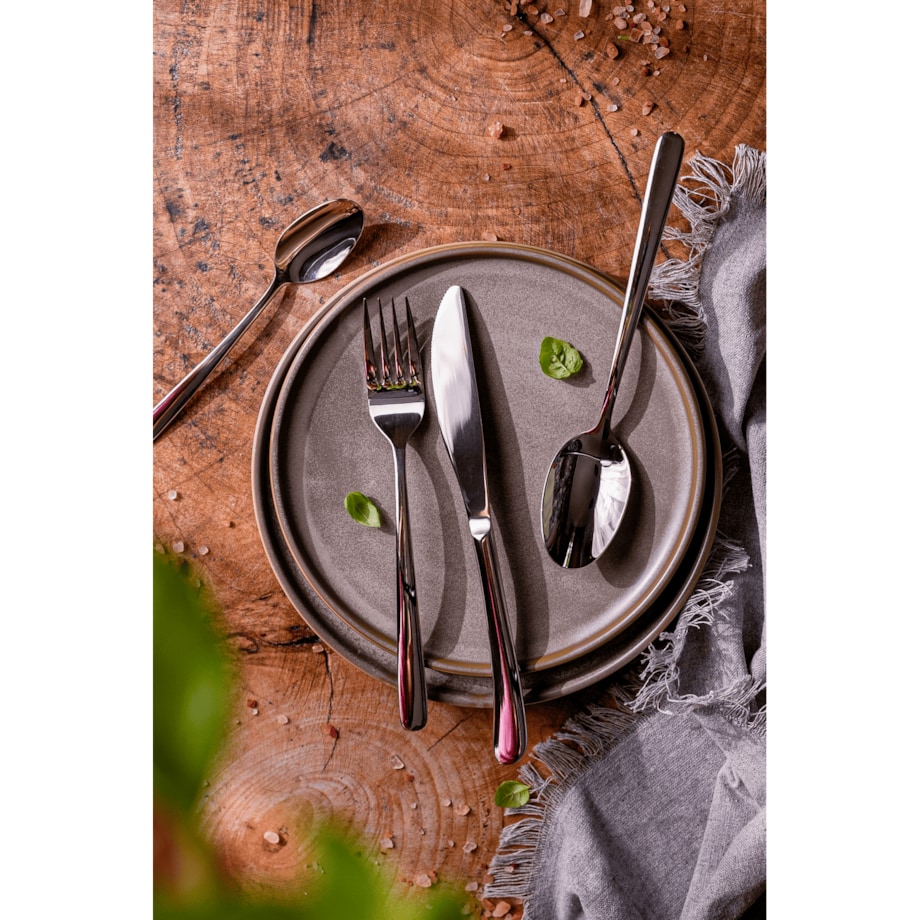 Sztućce srebrne Tsubame 24 szt. Japońska stal 18/10 SUS304 Ręcznie polerowane Połysk Na prezent