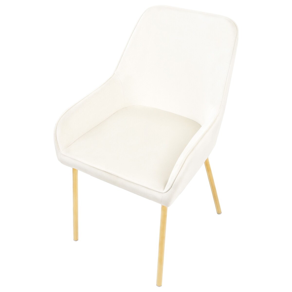 Zestaw 2 krzeseł do jadalni LOVERNA Welur Złamana biel