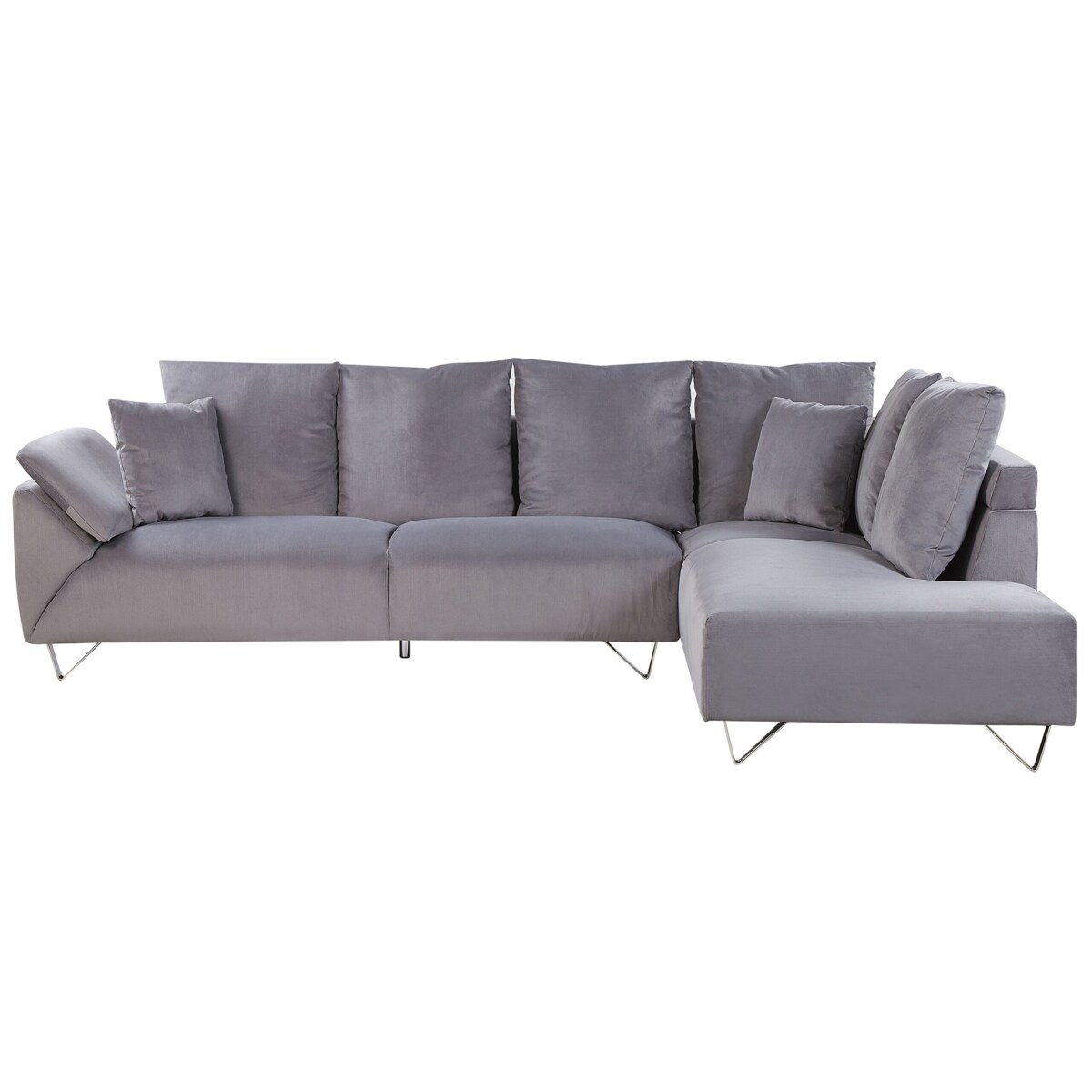 Narożnik sztruksowy lewostronny szary LUNNER